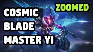 COSMIC BLADE MASTER YI SKIN ZOOMED SPOTLIGHT - LEAGUE OF LEGENDS