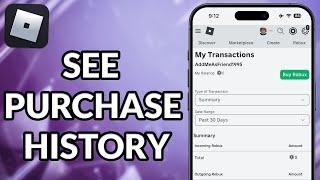 How To See Roblox Purchase History On Mobile