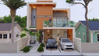 Desain Rumah Minimalis Modern 2 Lantai 8x15 m