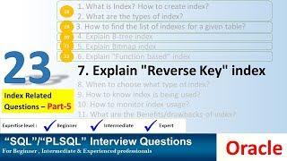oracle interview question reverse key index