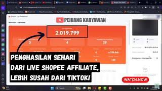 Berapa penghasilan Sehari dari live streaming shopee affiliate?? sharing santai Shoppe Affiliate.