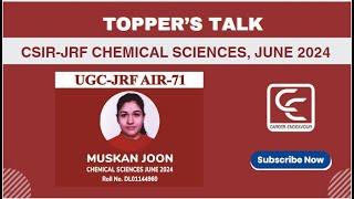 MUSKAN JOON | UGC-JRF Chemical Sciences June 2024