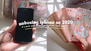 unboxing iphone se 2020  + aesthetic phone case haul  philippines