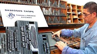 The typographer. Composing texts by hand and printing them with century-old machines