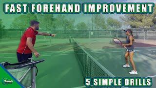 5 Drills To Improve Your Forehand FAST I TENNIS LESSON
