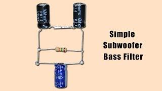 Simple Subwoofer Bass Filter Circuit High Bass