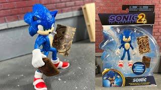 Sonic, Map & Ring Pouch from Sonic The Hedgehog 2 The Movie Wave 2 Sonic Action Figure Review