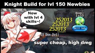 SUPER CHEAP Knight Build for Newbies! WITH Lvl 4 Skills! | Toram Online