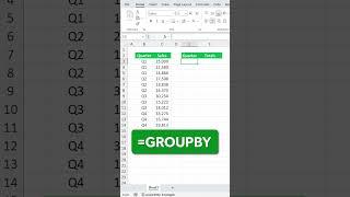 EASILY Group Numbers in Quarters #shorts #excel