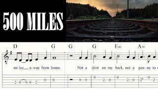 500 MILES | Guitar Lesson | Sheet Music & TABs