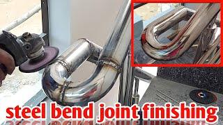 how to steel railing elbow joint finishing | stainless steel | stainless steel railing design home