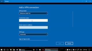 Windows 10 Built in VPN Settings what it is all about