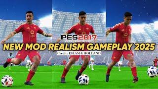  PES 2017 MOD Realism Gameplay 2025 | Latest Update from Eslam & Holland | AS ROMA vs SS LAZIO 