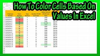 How To Color In Cells Based On Values In The Cells In Excel Explained