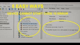 This device cannot start (code 10) error all devices [Fixed New] 5 EASY WAYS