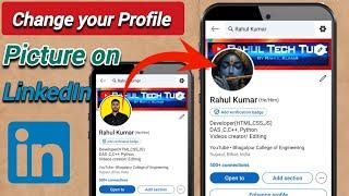 How to change profile picture/image/photo on LinkedIn /linkedin par profile photo kaise change kare