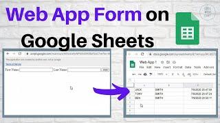 Create Web App Form on Google Sheets using Google Apps Script