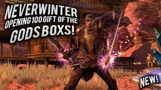 Neverwinter opening 100 Gift Of The Gods boxes