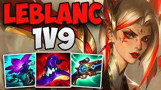 INSANE LEBLANC 1V9 CARRY IN CHALLENGER! | CHALLENGER LEBLANC MID GAMEPLAY | 14.11