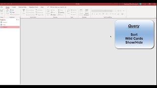Query 1 - Sort, Wildcards, Show/Hide