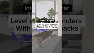 Level up your 3D renders with these 5 hacks #3drender #enscapeforsketchup #interiordesign