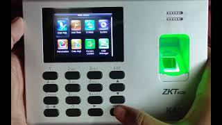 How to configure fingerprint (ZKTecho k40) Device in AARKS.