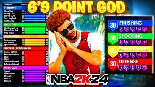 The NEW 6'9 DEMIGOD BUILD Will BREAK NBA 2K24! BEST BUILD NBA 2K24  CURRENT GEN!