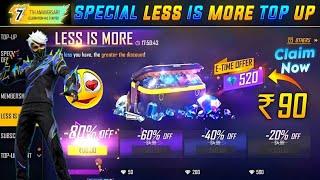 Less Is More Top Up Event Confirm | Golden Shade Bundle Return | Free Fire New Event| Ff New Event