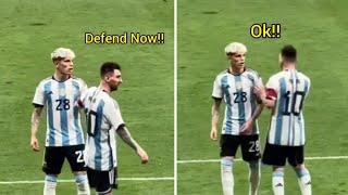 Leo Messi told Garnacho to defend in Argentina vs Australia!!