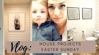 VLOG: Competing update, house projects, Easter Sunday / mom with muscle