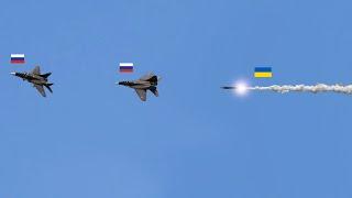 Russia's best MiG-29 fighter jet Shot down by a Ukrainian anti-air missile system.