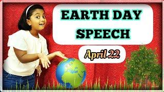 Earth Day Speech | April 22 | English | for kids and students | with subtitles