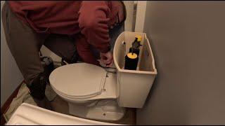 How to Install a New Toilet and Removing the Old Toilet. Kohler Elmbrook Install