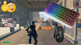 HK GAMING GK61 Mechanical Gaming Keyboard Yellow Switches (Fortnite Tilted Zone Wars Gameplay)