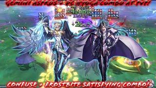 Saint Seiya: Awakening (KOTZ) - Gemini Aspros & DC Hyoga PvP! Confuse + Forstbite Satisfying Combo!