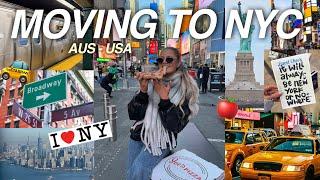 MOVING FROM AUSTRALIA TO NYC (vlog)  | flying, apt tour, meeting new friends, first few days 