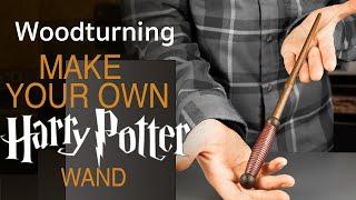 Harry Potter style wand. Woodturning project for Harry Potter fan art lovers