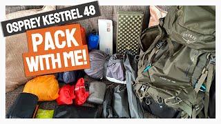 How I pack my Osprey Kestrel 48 for a budget wild camp