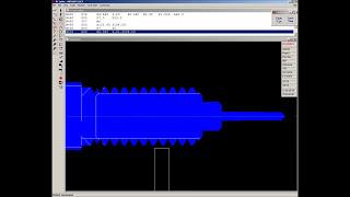 Small cnc lathe threading and turning brass. Software simulation