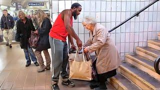 Rich Black Man Helps An Old Woman In Airport, Has No Idea Who He's Approaching