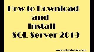 How to download and install SQL Server 2019 version