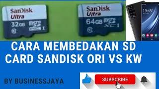 Cara membedakan SD card SanDisk ori vs Kw #sdcard #sandisk #memorycard