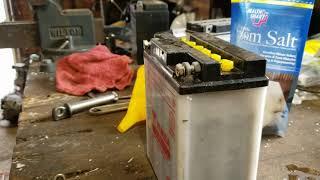 Restoring an old motorcycle battery; Fast, Cheap and Easy.