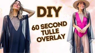 60 Second NO-SEW Tulle Dress / Beach Cover-Up | DIY w/ Orly Shani