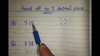 Round Off to 1 decimal place || 7.15 and 8.38 round Off to 1 decimal place#maths #math #decimal