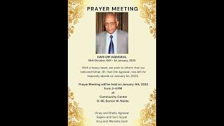 PRAYER MEETING of HARI OM AGRAWAL on January 4th, 2023