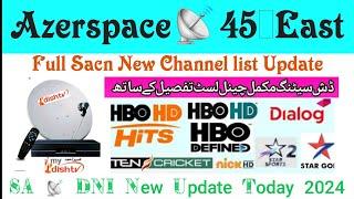 Full scan Azerspace45°East || New Channel list Update Today || 21/May/2024