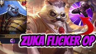 Zuka Flicker INSANE MECHANICS - ZUKA AFTER NEW PATCH GAMEPLAY | Arena of Valor Zuka - ROV Zuka