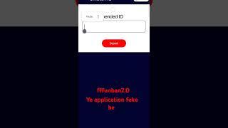 FFFUNBAN2.0 REAL OR FAKE YE APPLICATION FAKE HE  #freefire #unban #suspended #freefire #foryou