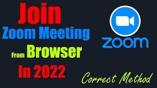 How to join zoom meeting from browser